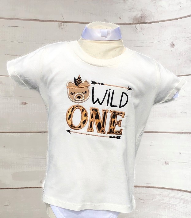 Girls wild one bell bottom birthday outfit
