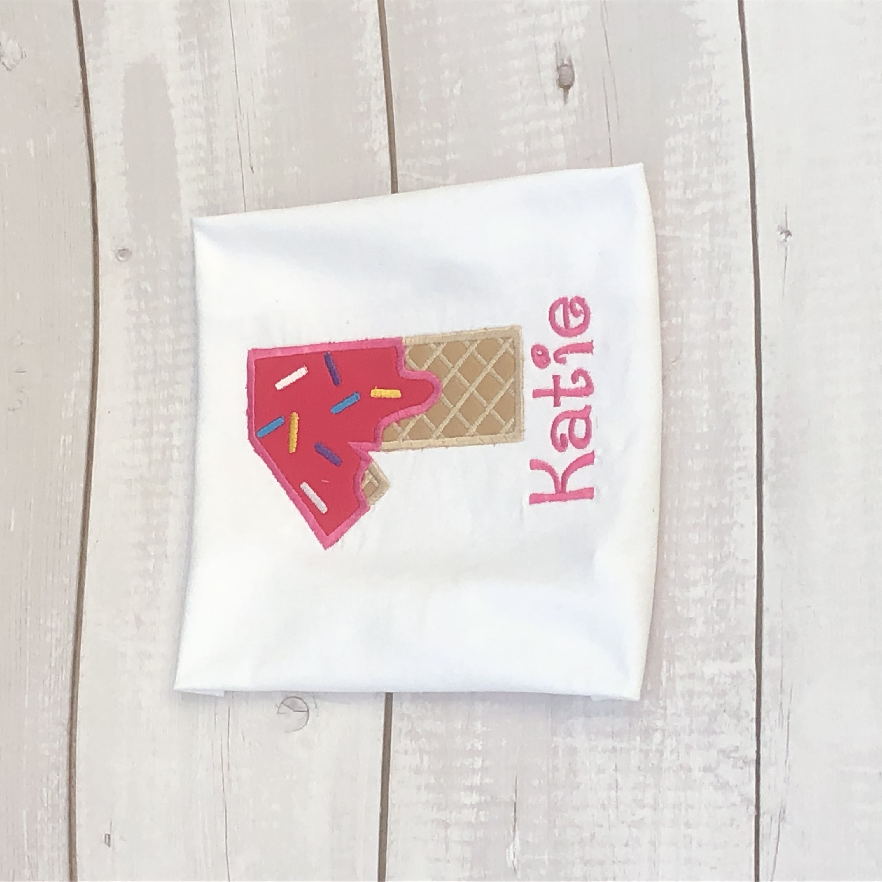 Girls icecream sprinkle bell bottom birthday outfit