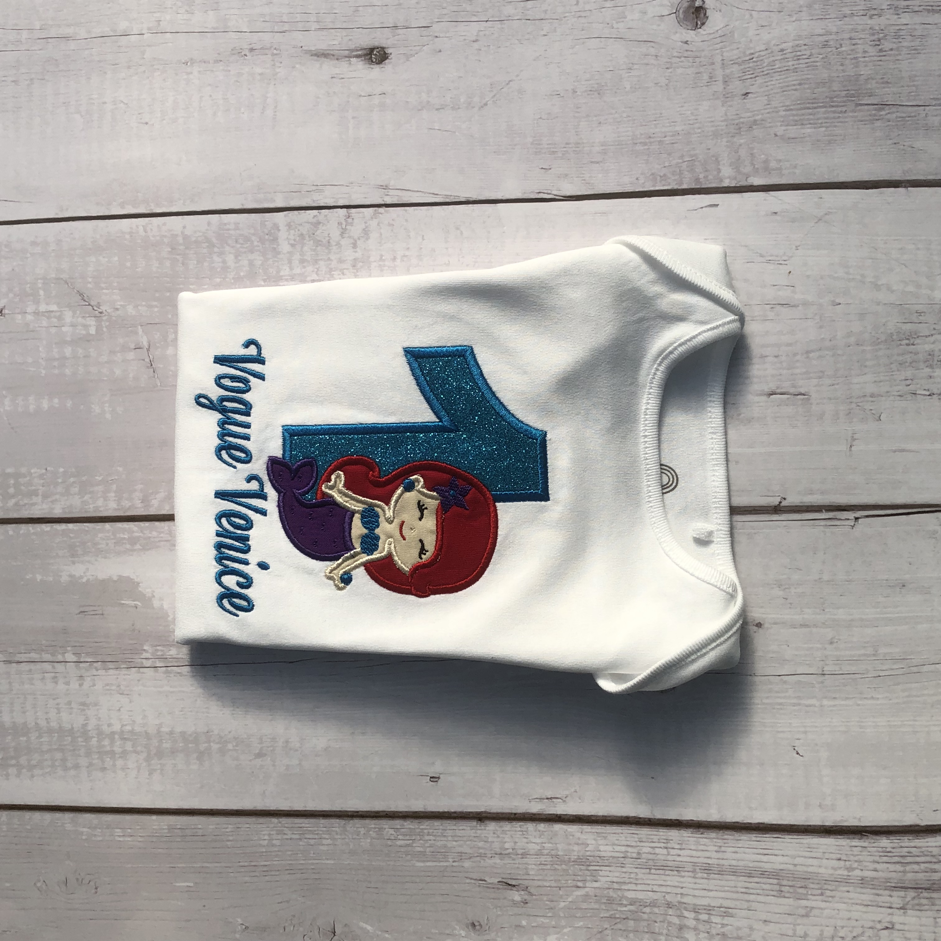 Girls mermaid bell bottom birthday outfit