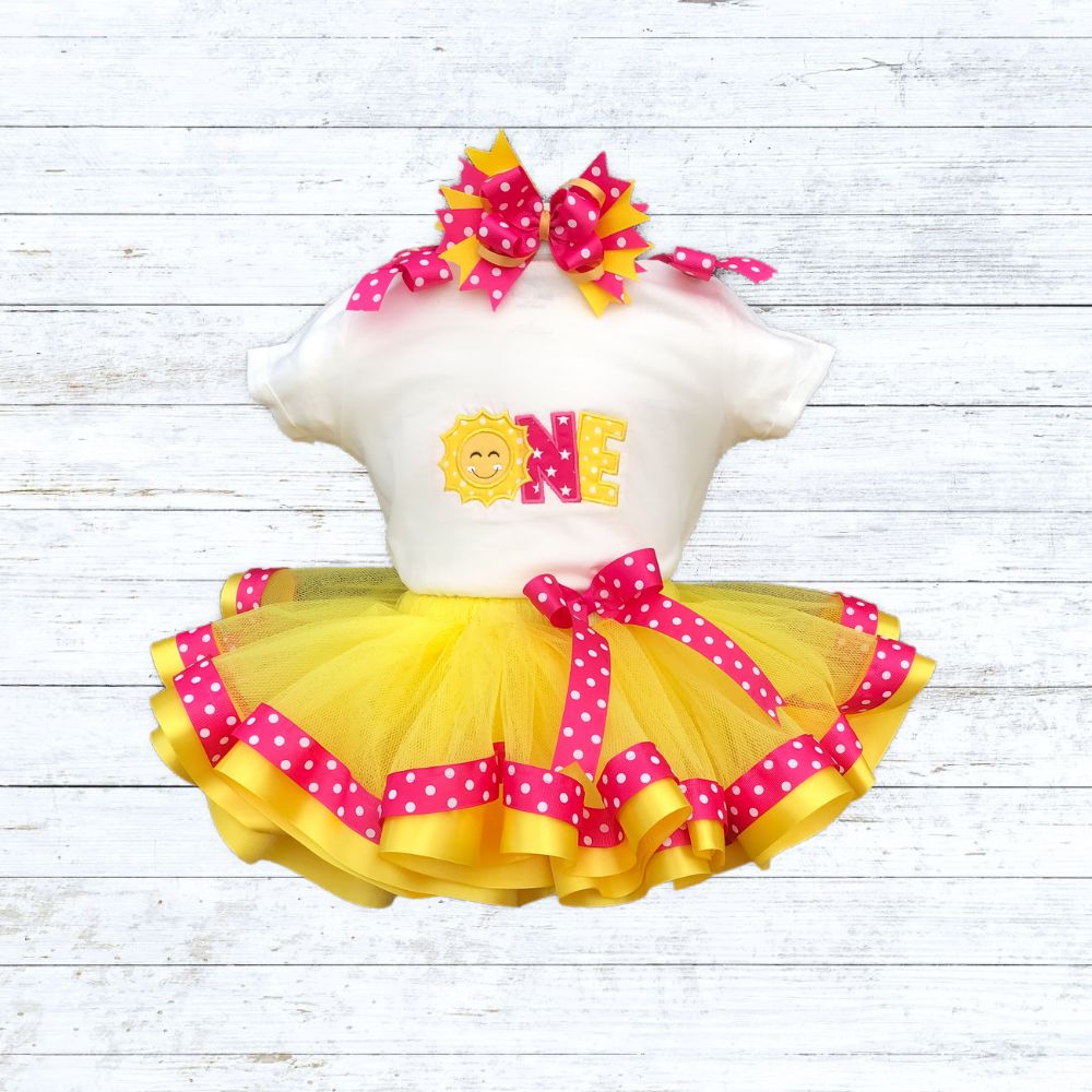 Personalised girls sun birthday outfit