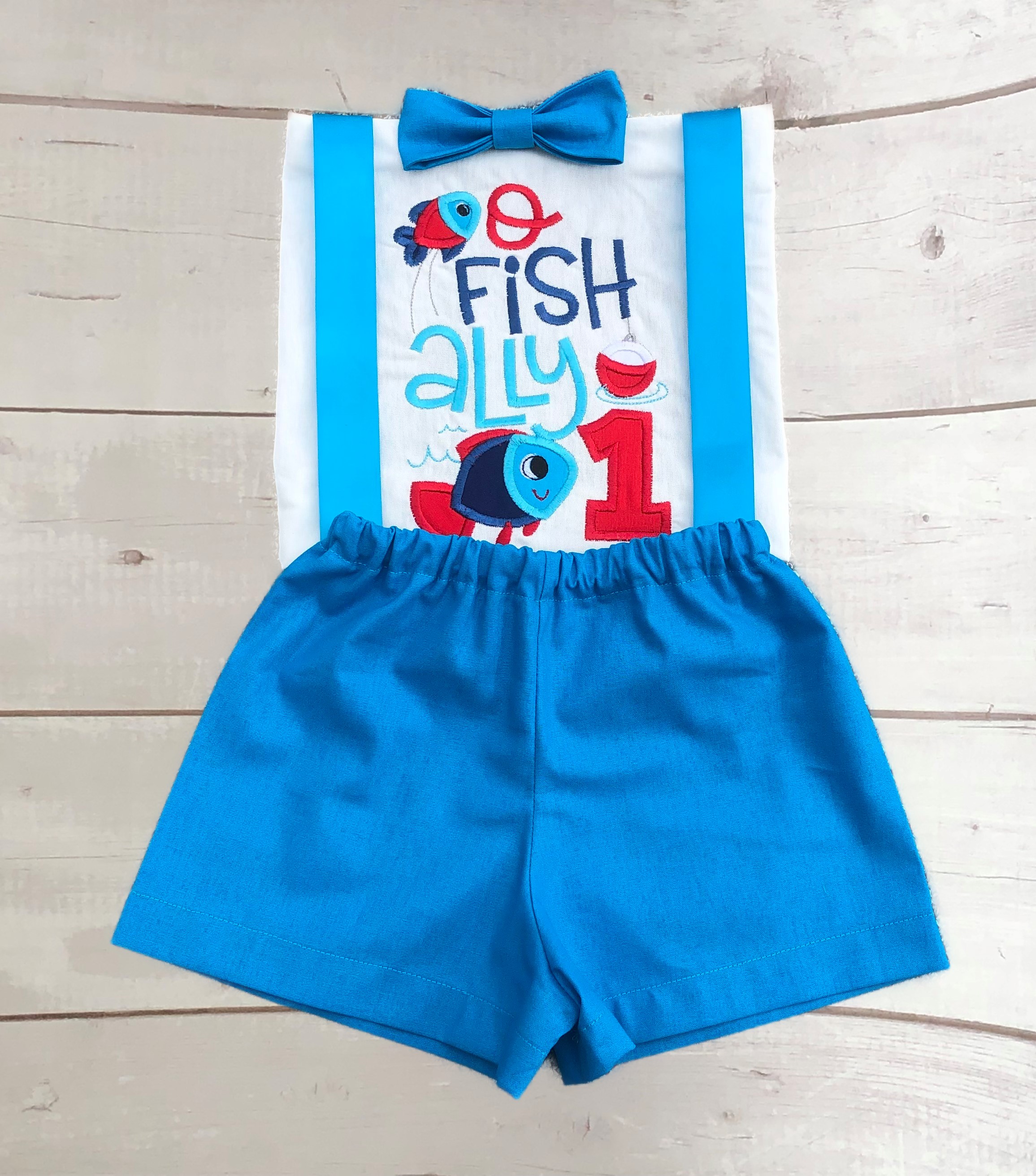 Boys fishing birthday outfit