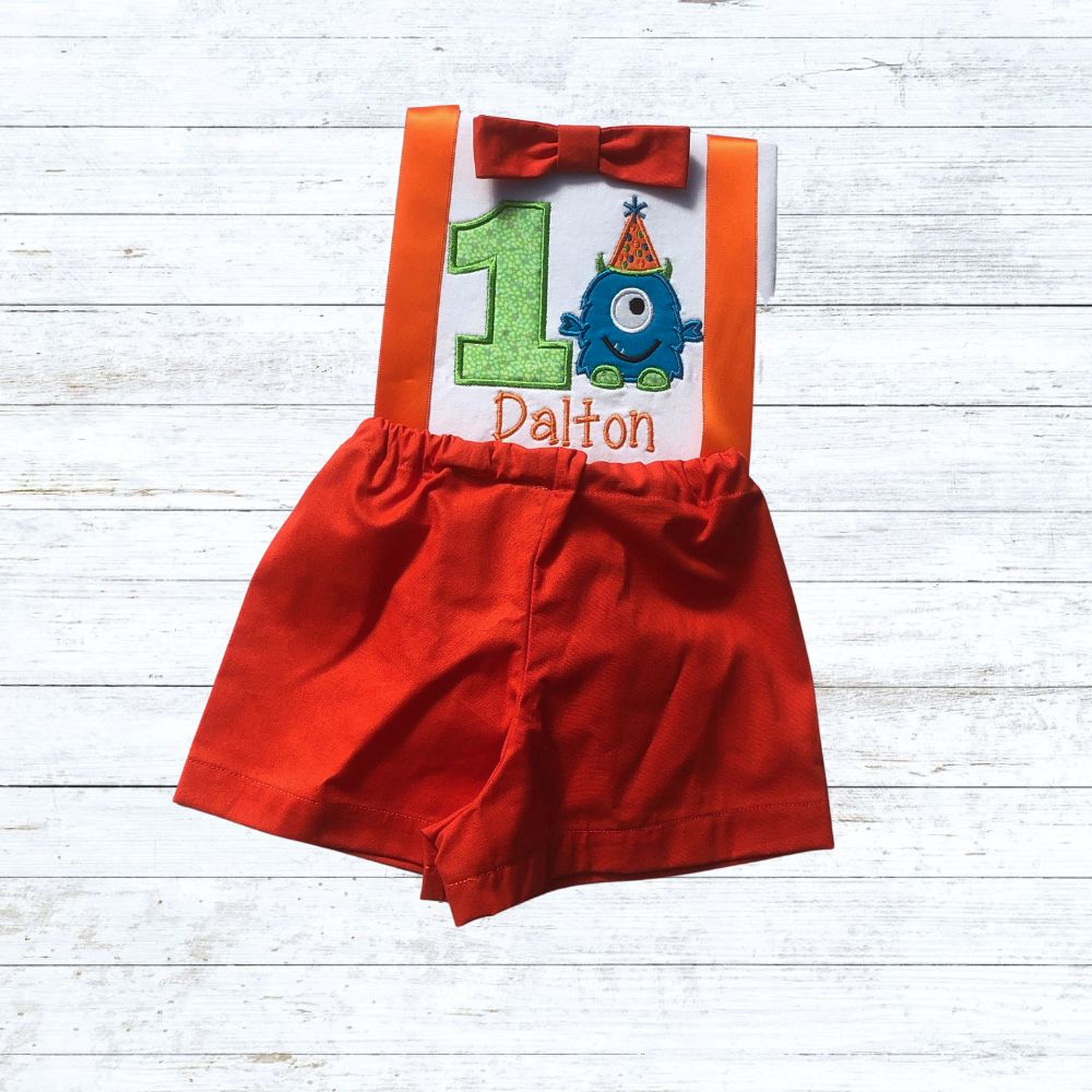 Boys monster birthday outfit