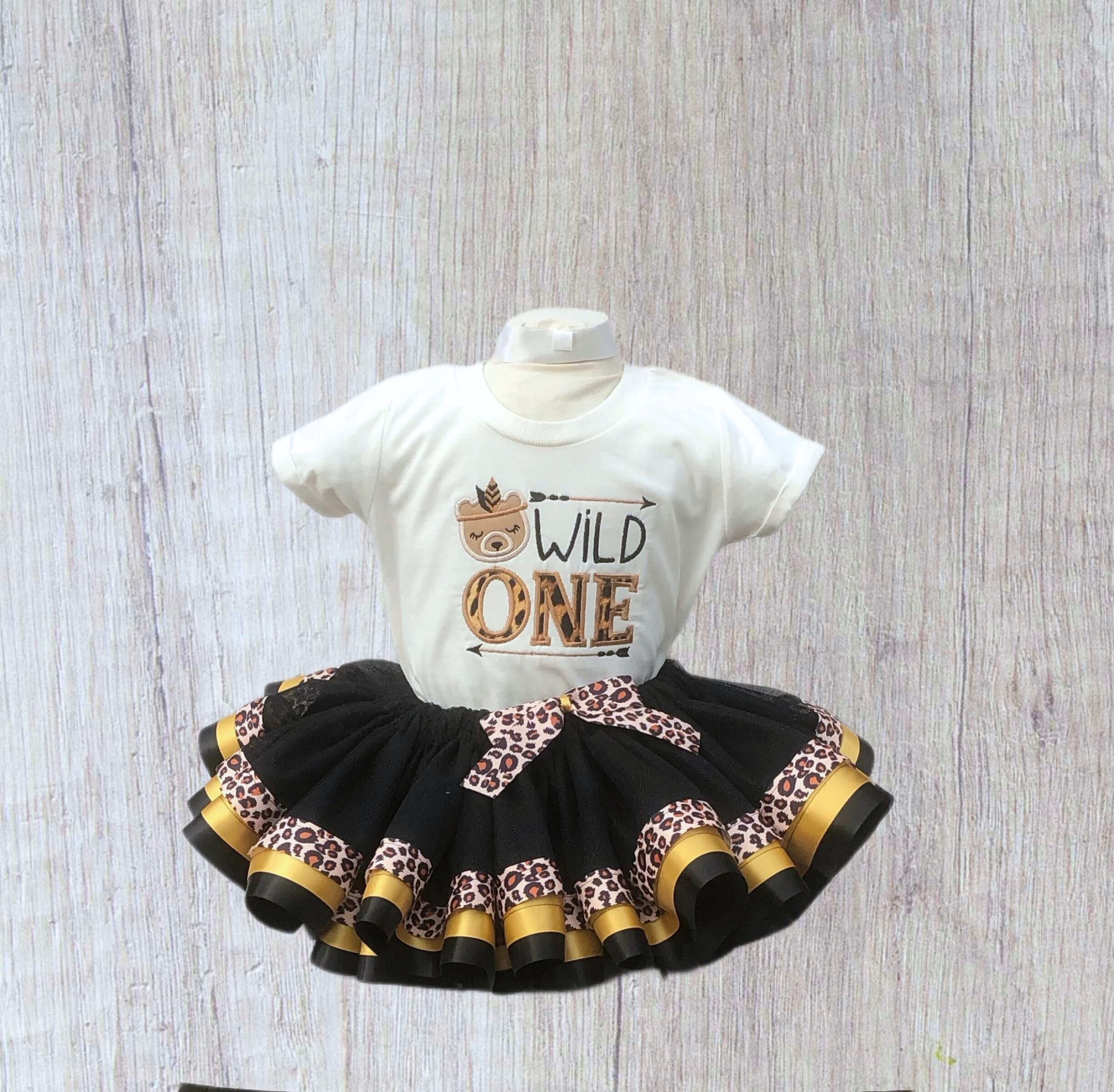 Personalised girls wild one birthday outfit