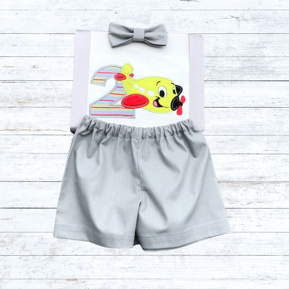 Boys Aeroplane birthday outfit