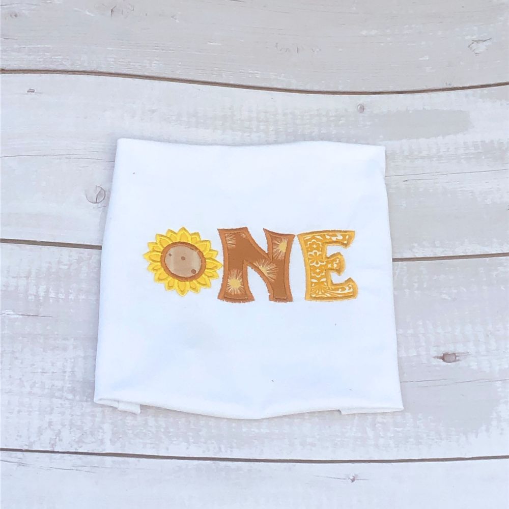 Girls sunflower birthday shirt