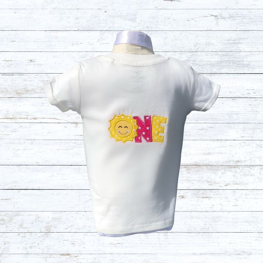 Girls sun birthday shirt