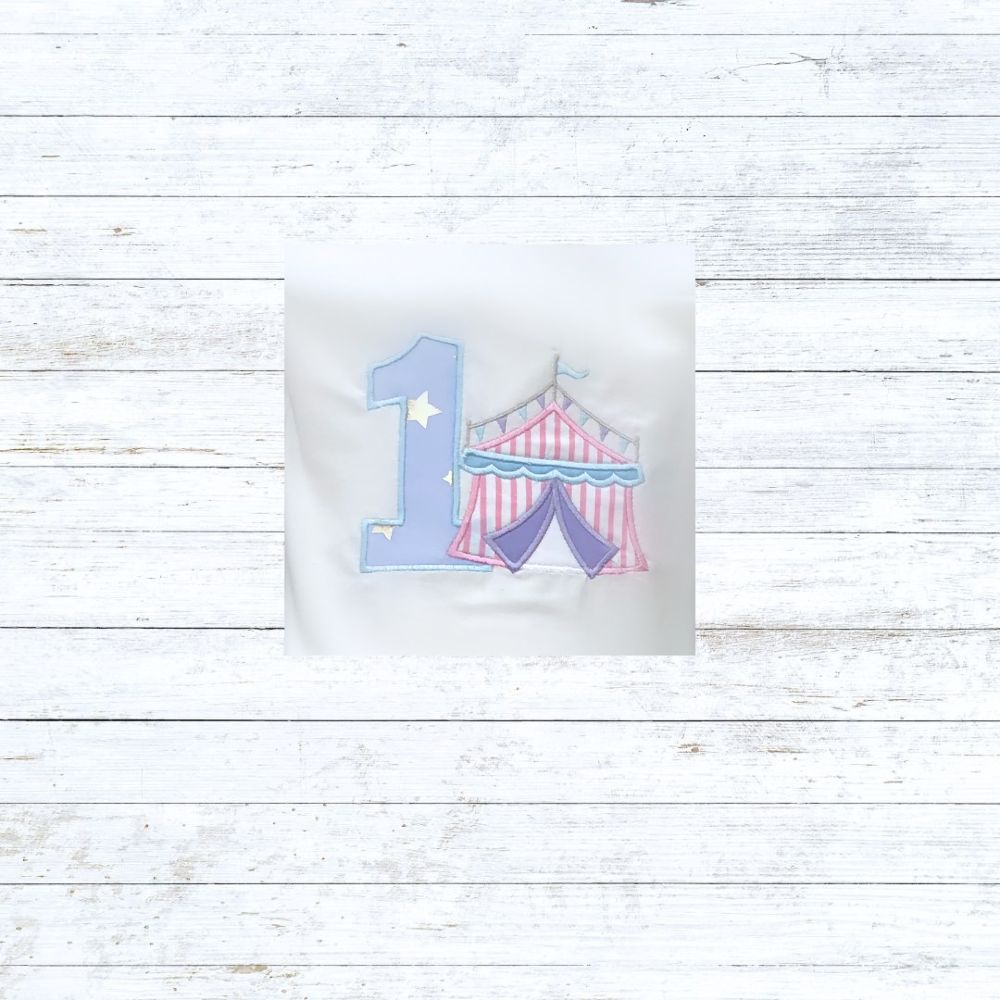 Girls circus birthday shirt - pastel