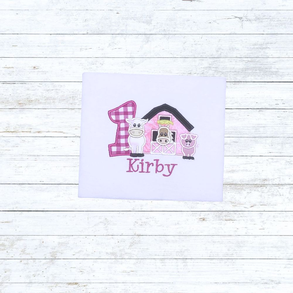 Girls barn birthday shirt