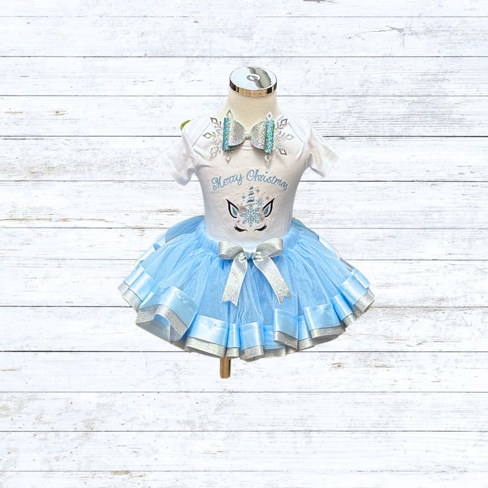 Girls christmas unicorn tutu outfit