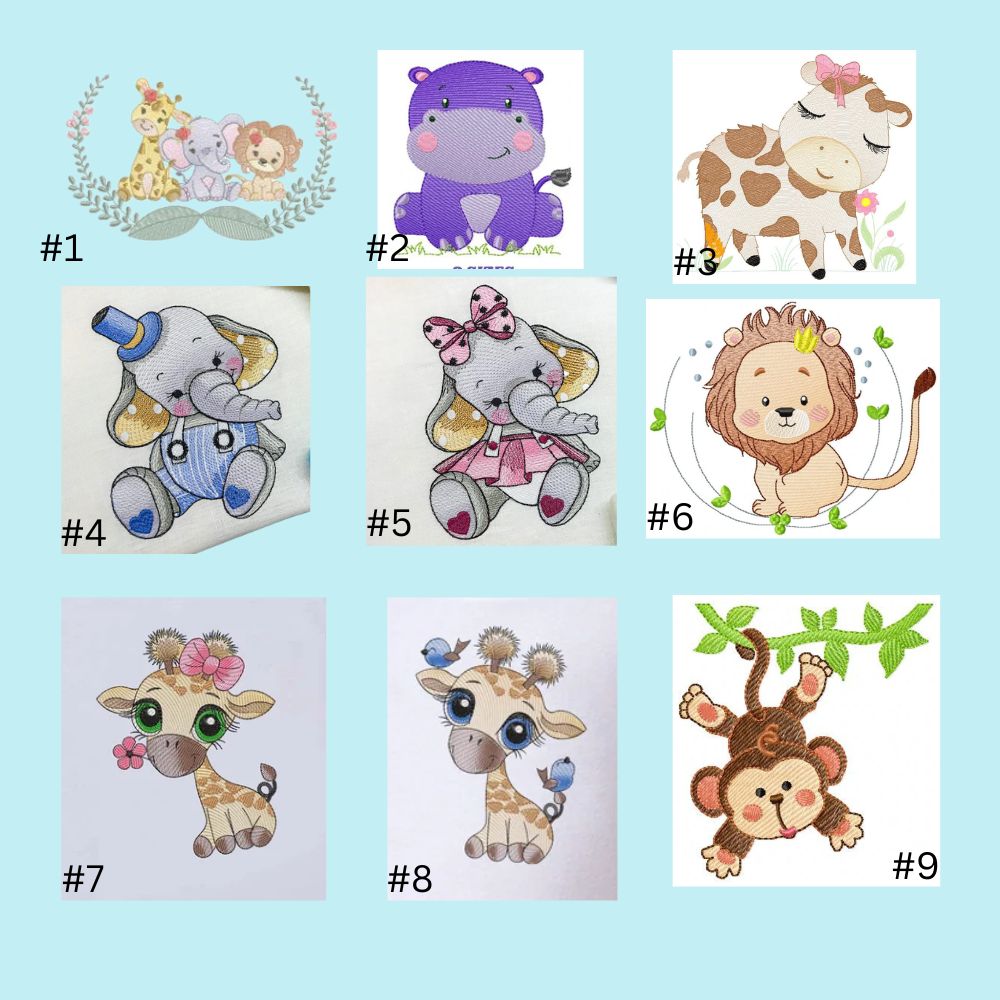 Personalised embroidered bath towels for kids