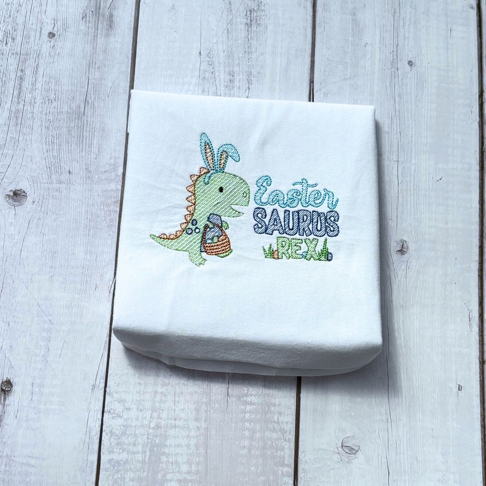 Personalised dinosaur easter shirt 
