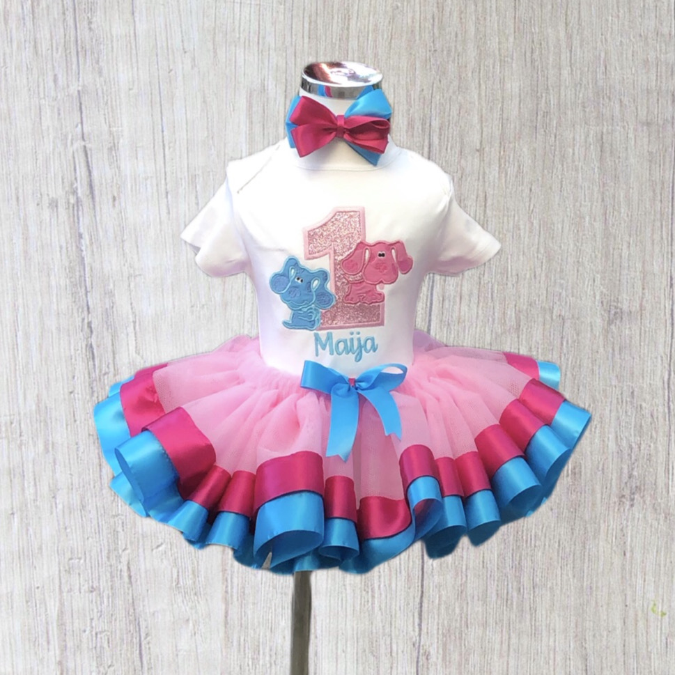 Personalised girls blues clues birthday outfit