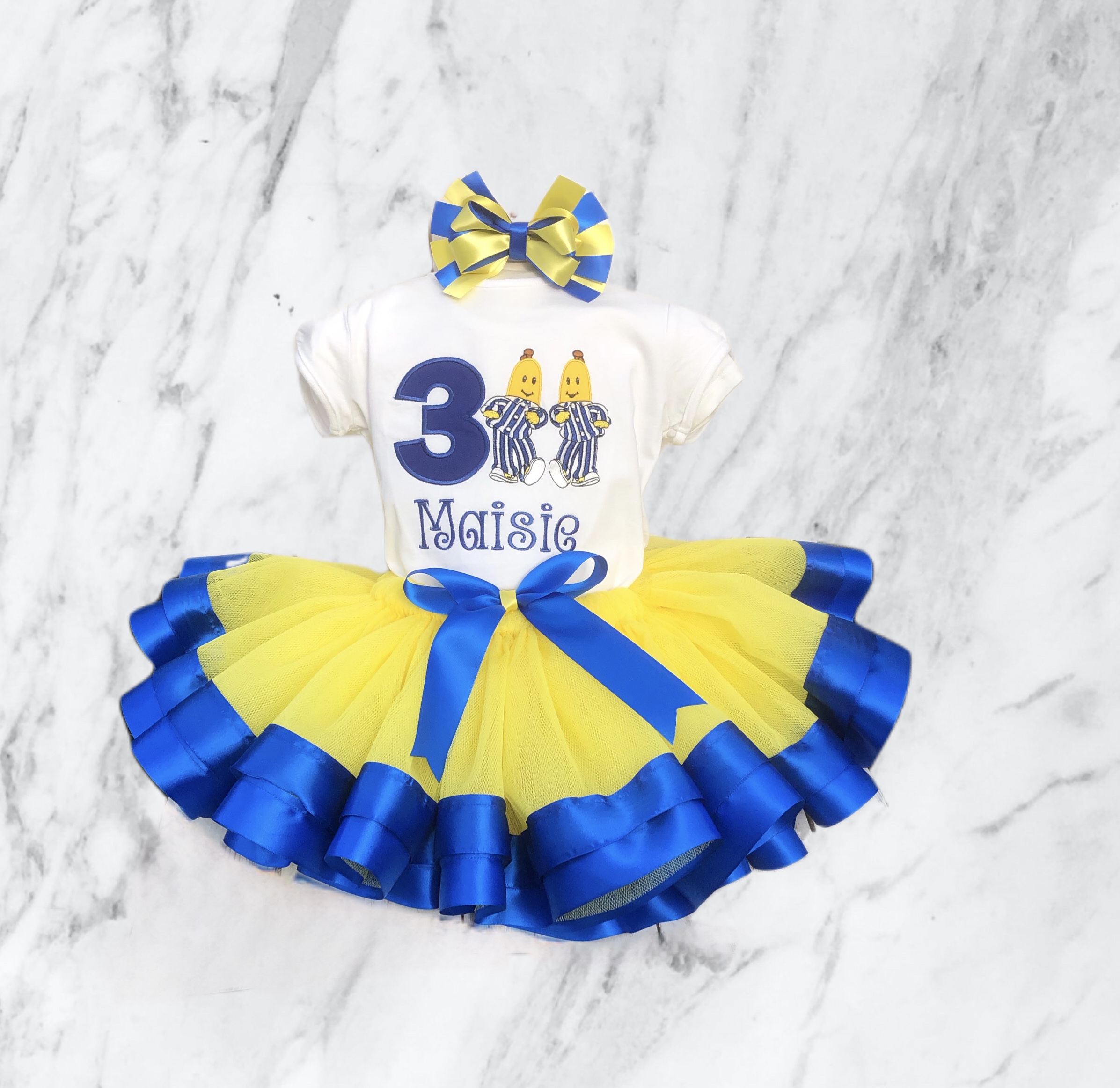 Personalised girls bananas  birthday outfit