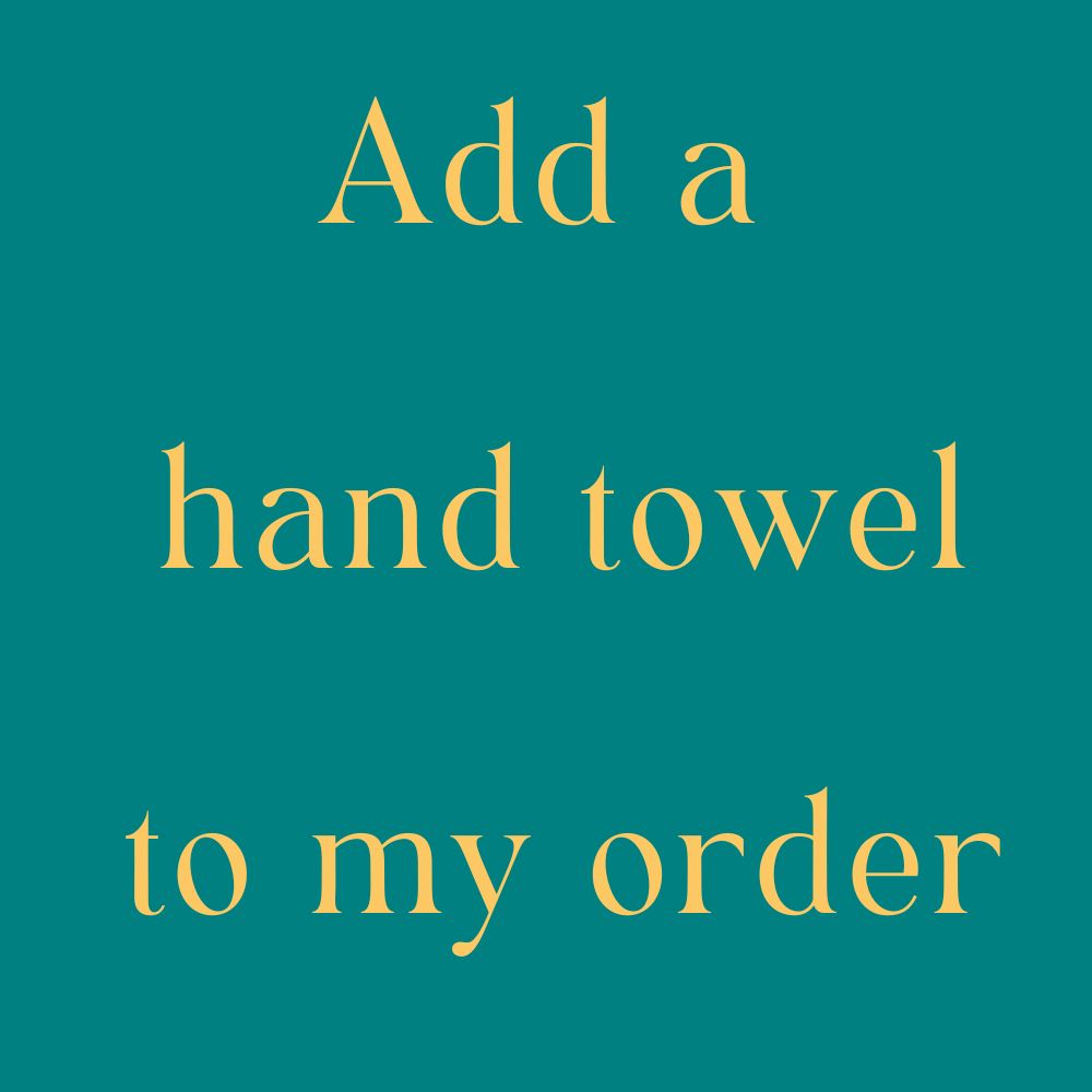 Add on a hand towel with embroidered initial or name.