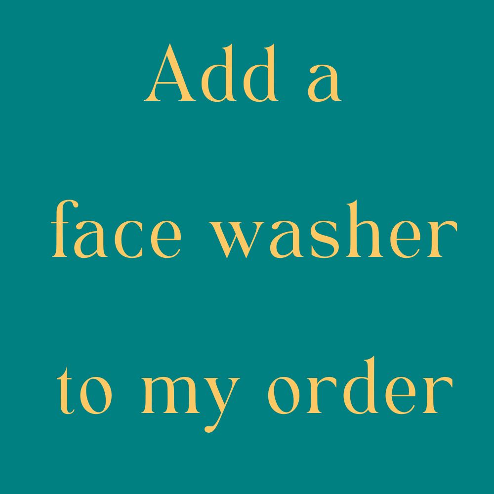 Add on face washer with embroidered initial.