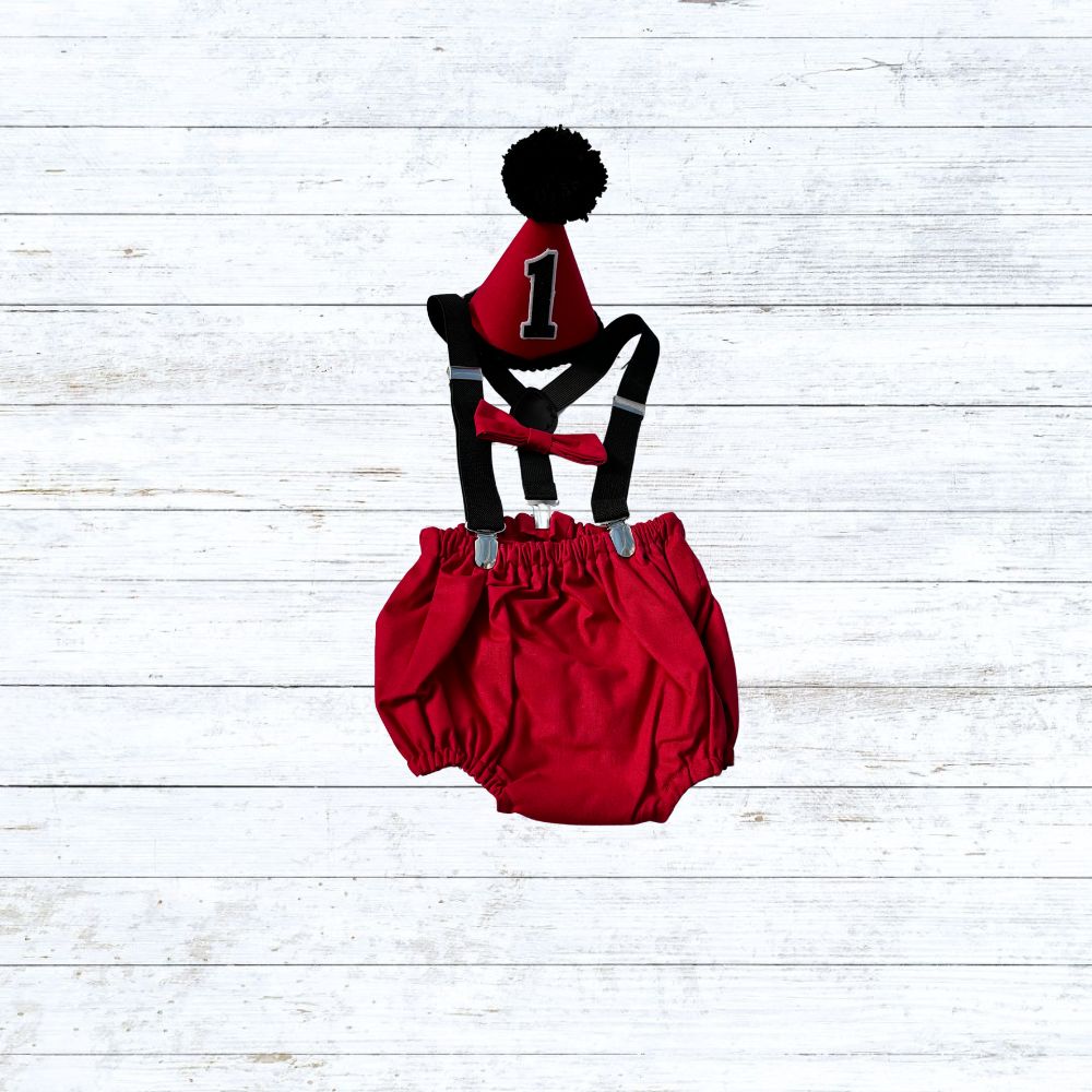 Red 4 pc birthday outfit