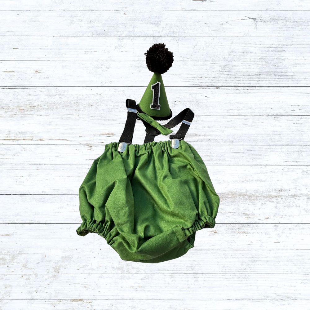 Leaf green 4 pc birthday outfit