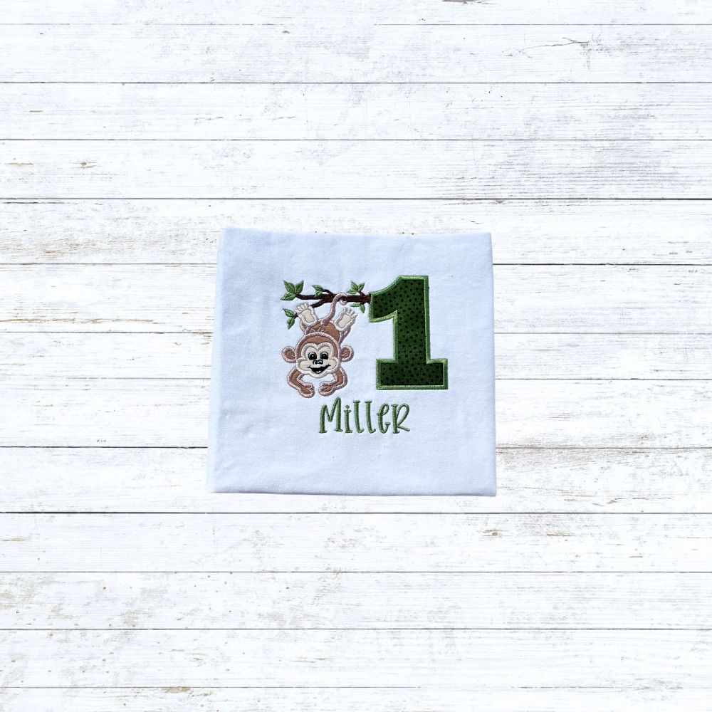 Boys Monkey birthday shirt
