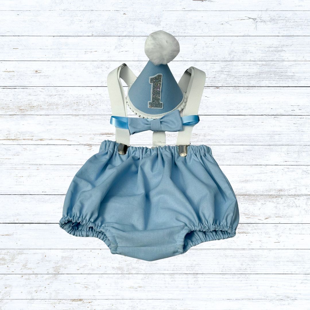 Light blue 4 pc birthday outfit