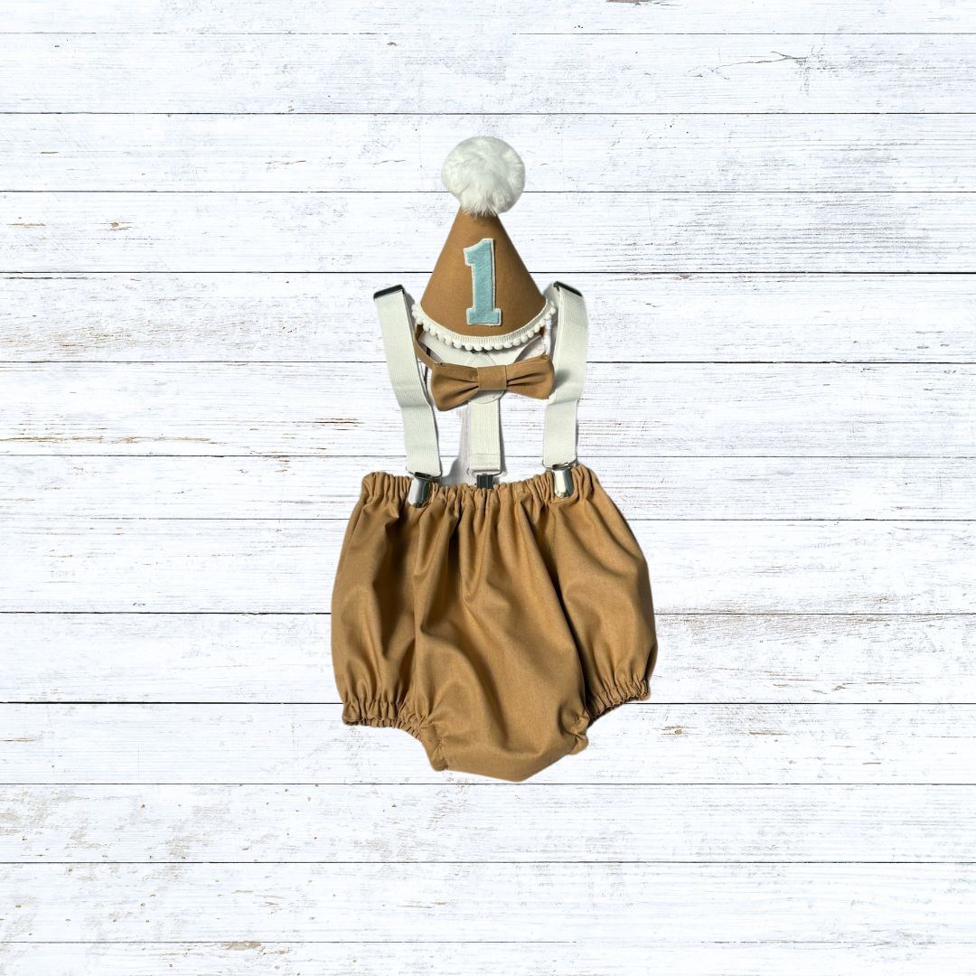 Tan 4 pc birthday outfit