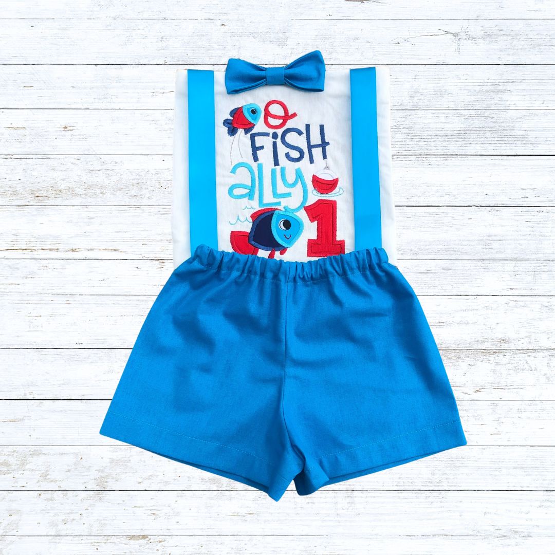 Boys fishing birthday outfit