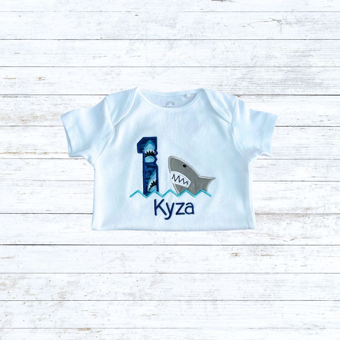 Boys shark birthday shirt