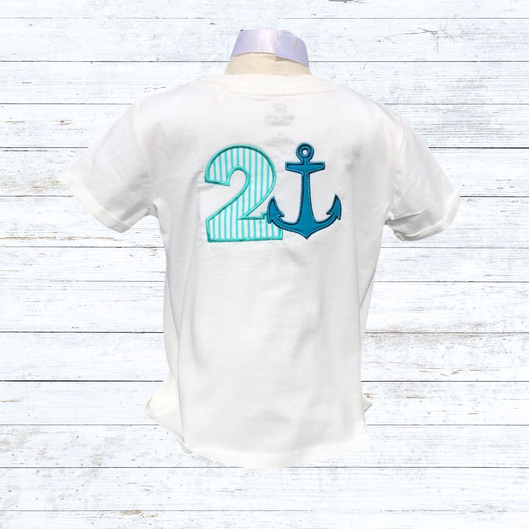 Boys anchor birthday shirt