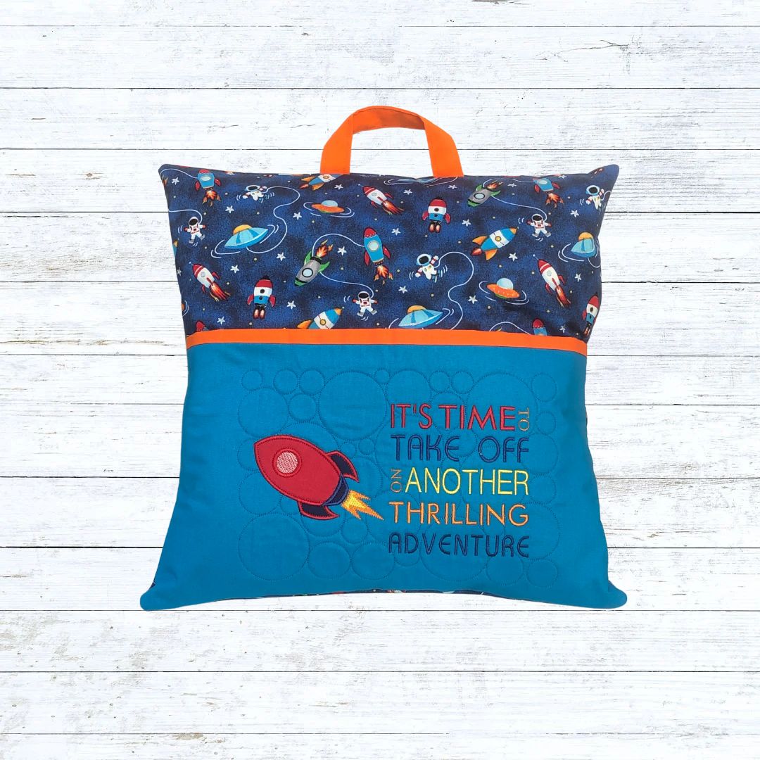 Rocket reading pillow