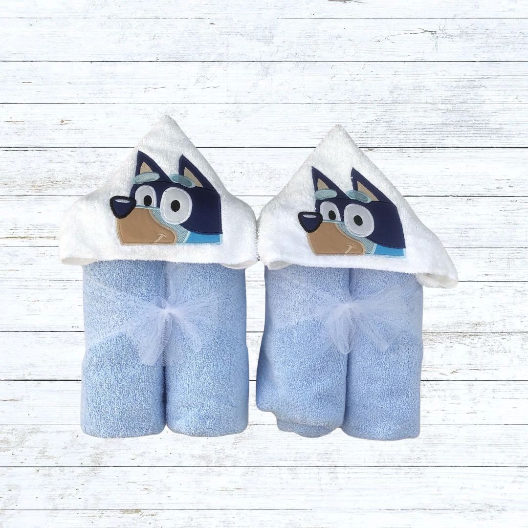 Hooded towel bluey