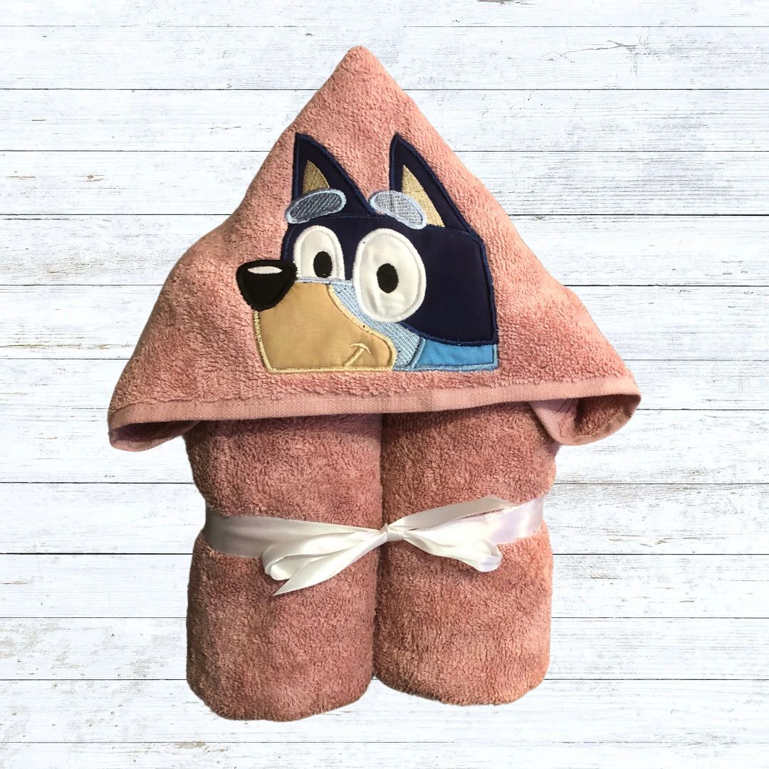 Hooded towel bluey