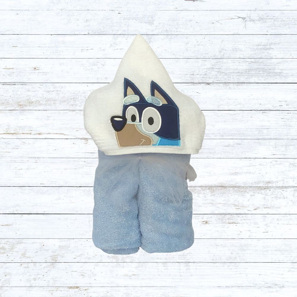 Hooded towel bluey