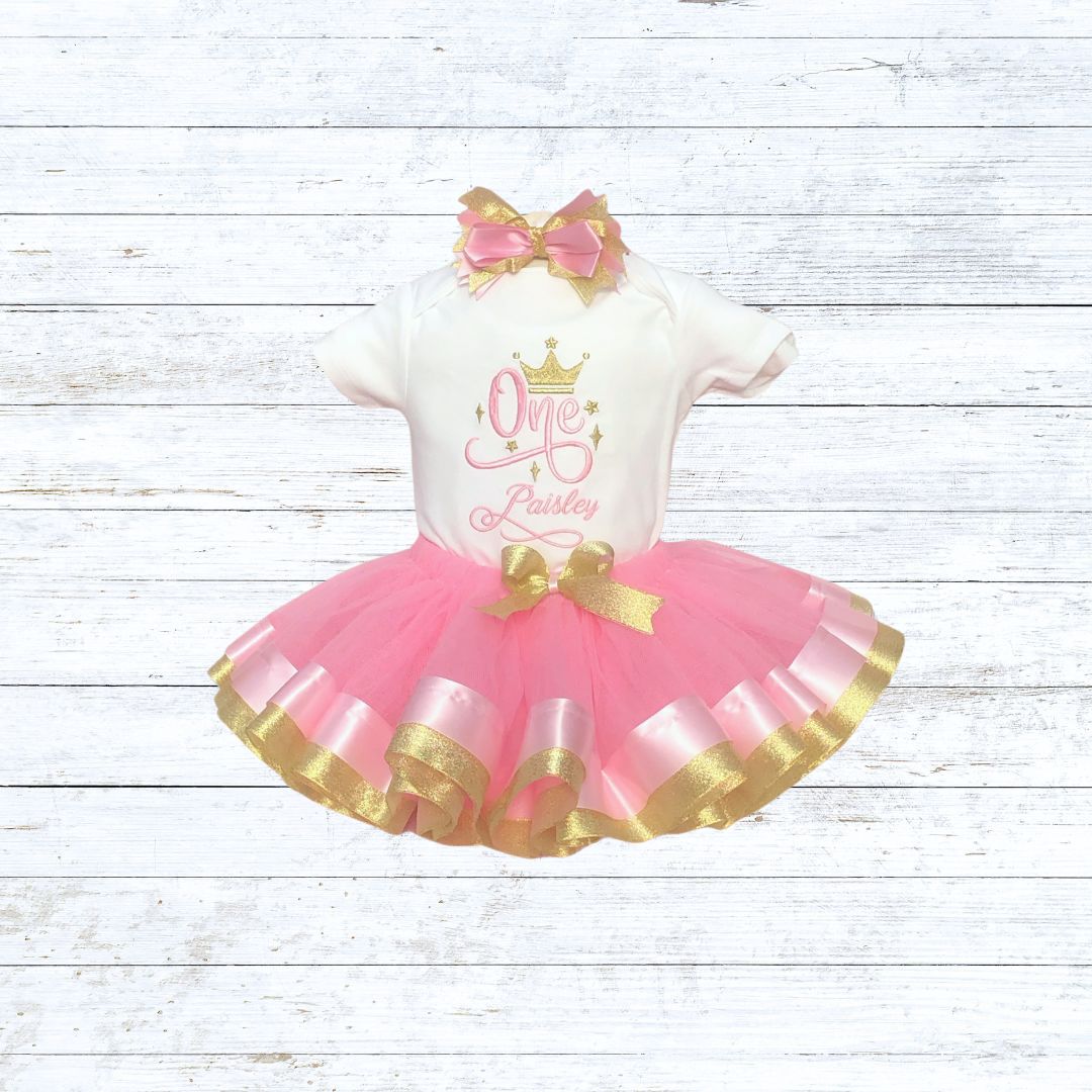 Personalised girls princess birthday outfit