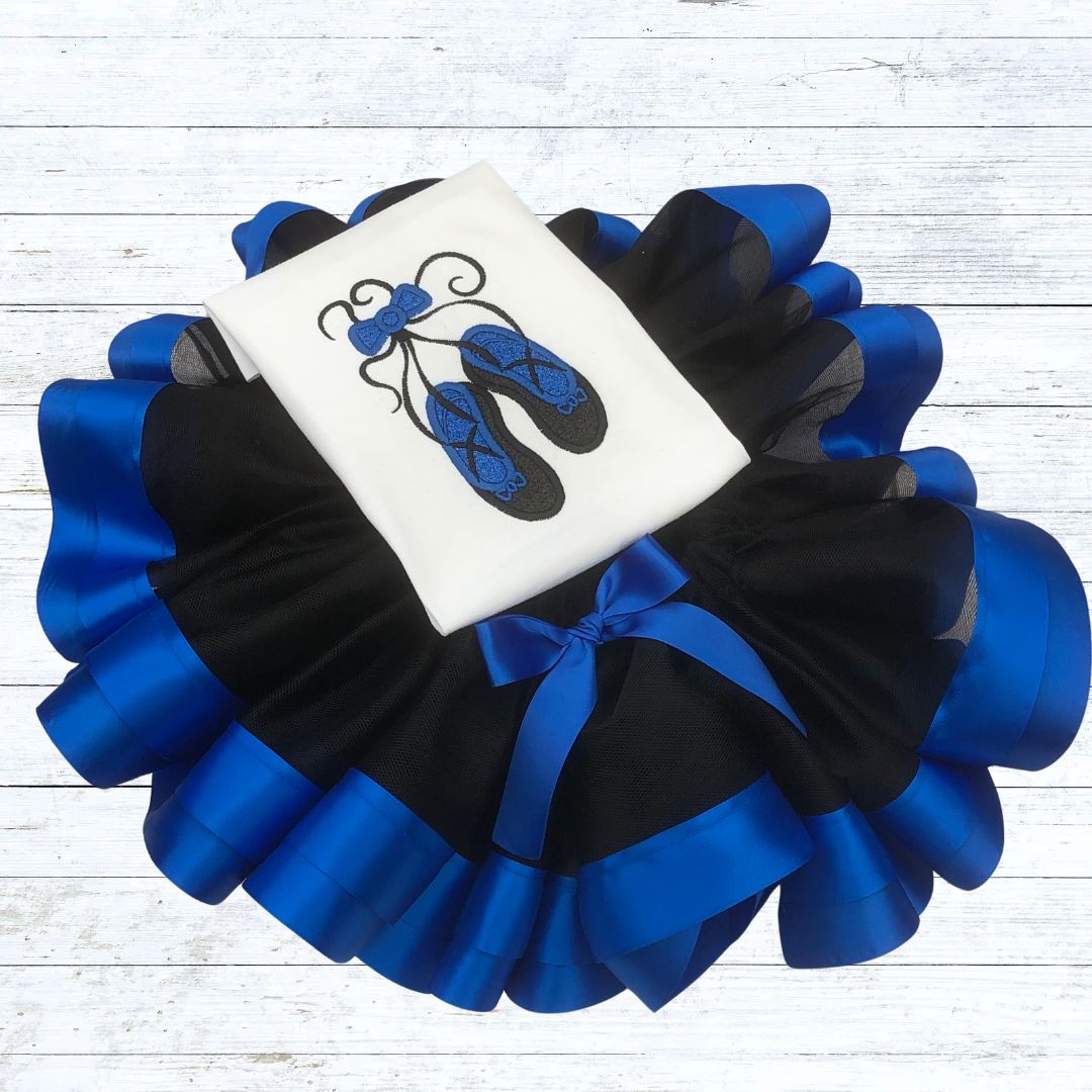 Personalised girls ballet shoes birthday outfit