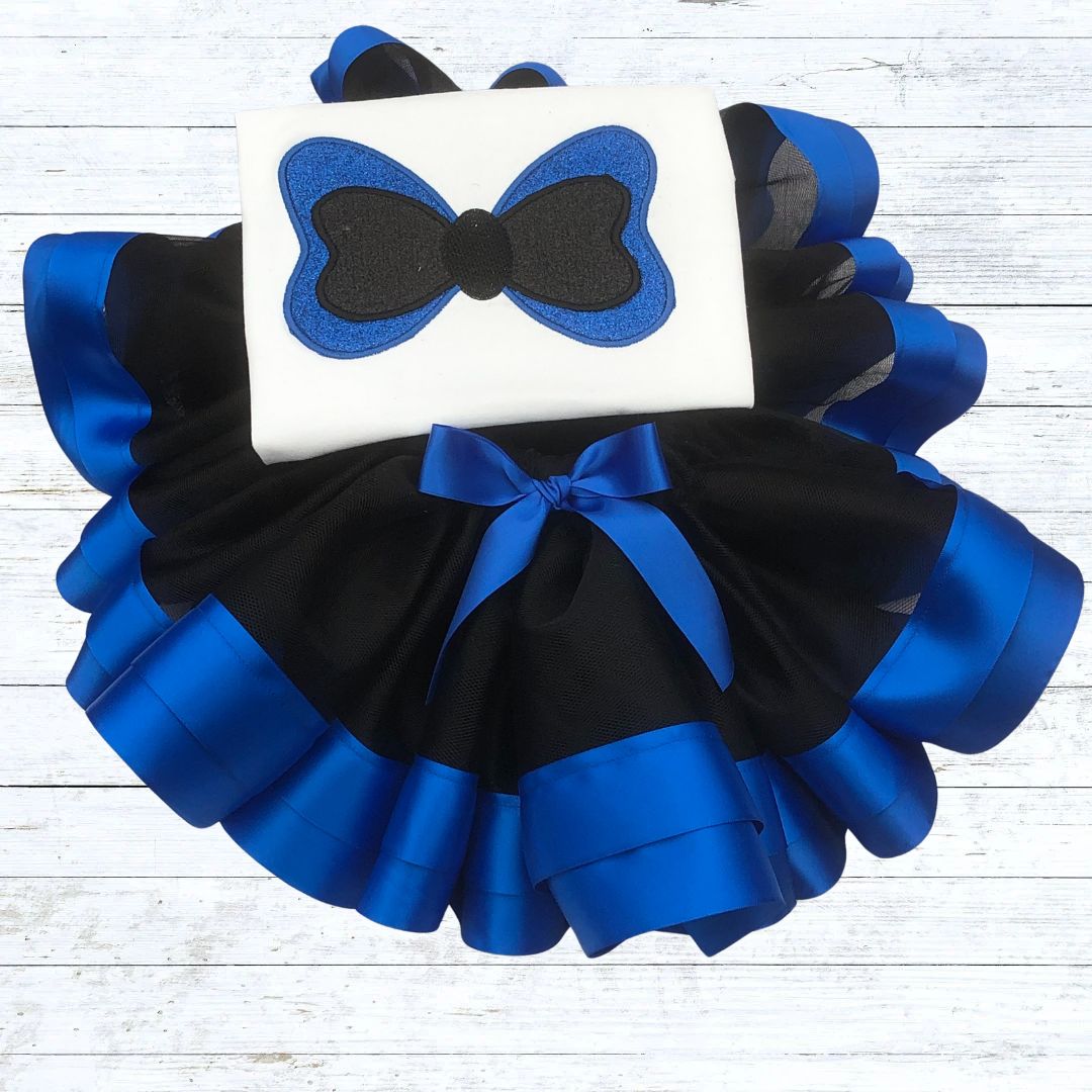 Personalised girls big bow birthday outfit