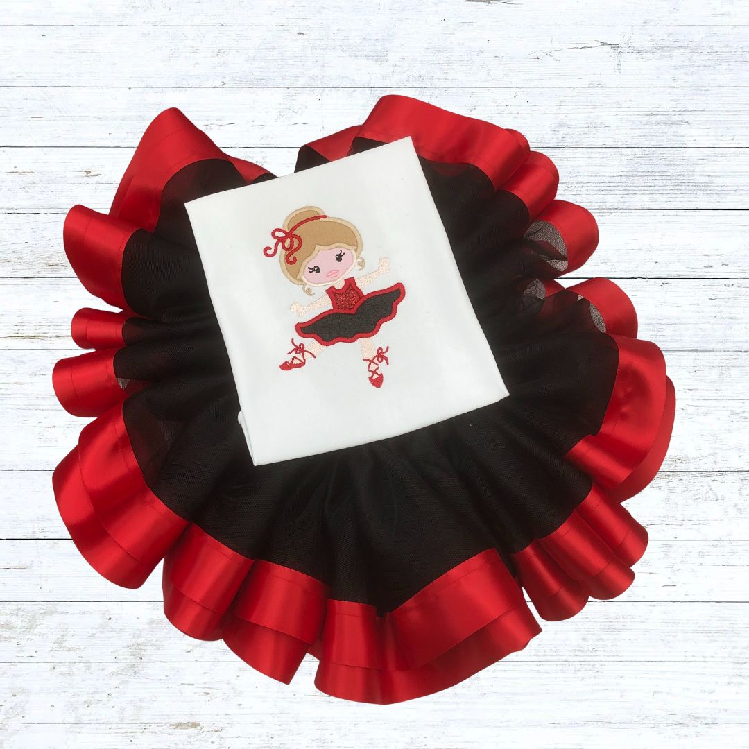 Personalised girls ballerina birthday outfit