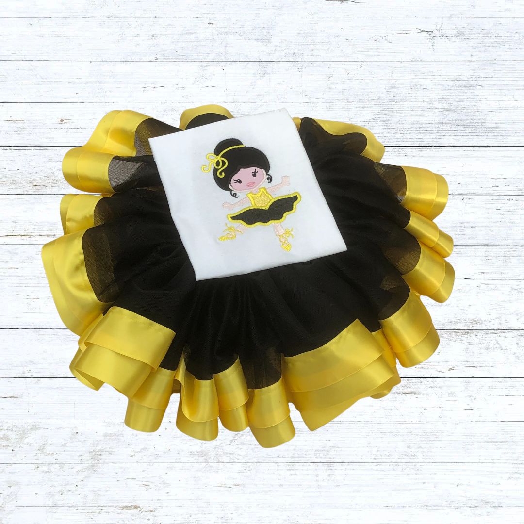 Personalised girls ballerina birthday outfit