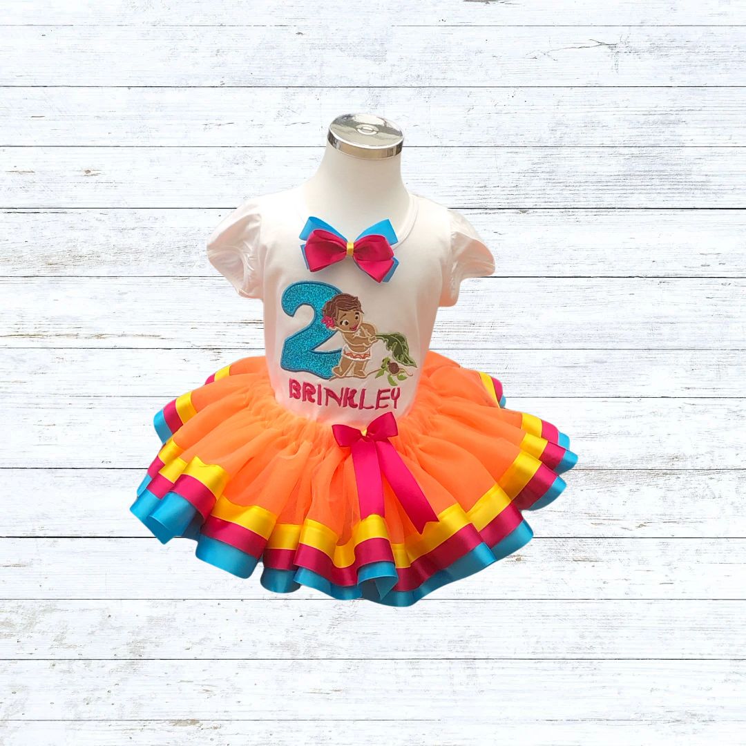Personalised girls moana  birthday outfit