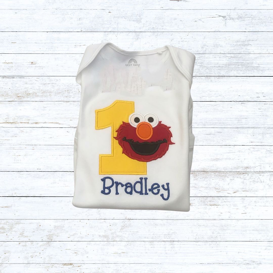 Boys elmo birthday shirt