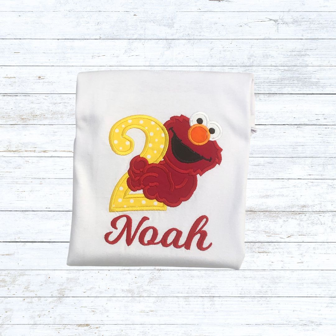 Boys elmo birthday shirt