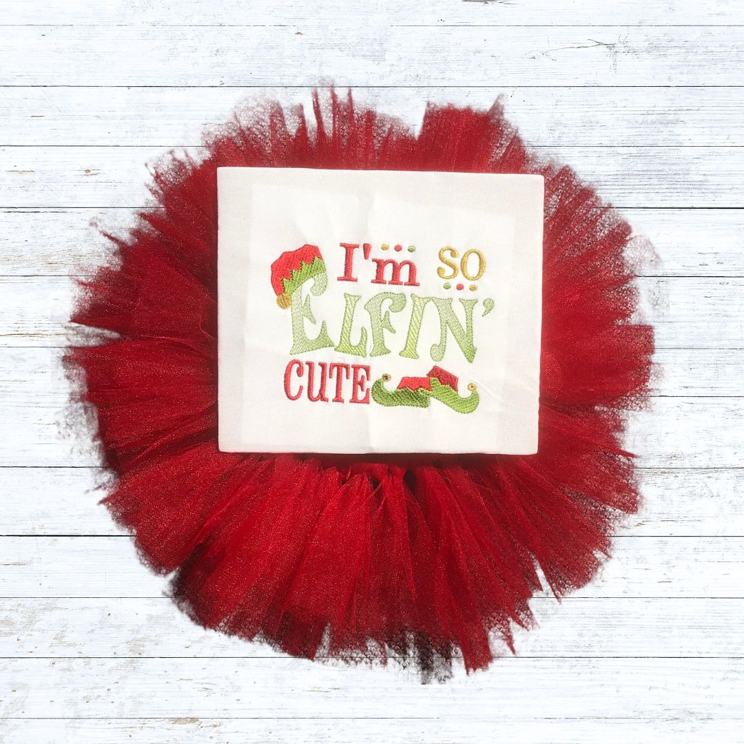 Girls christmas tutu outfit - Red Elfin cute