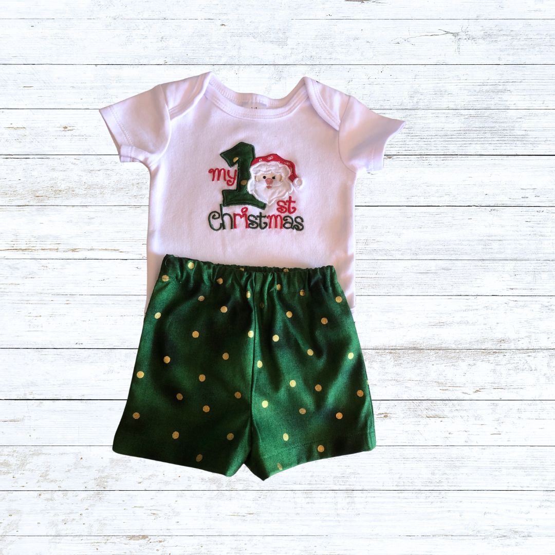 Boys Christmas outfit - My first Christmas santa