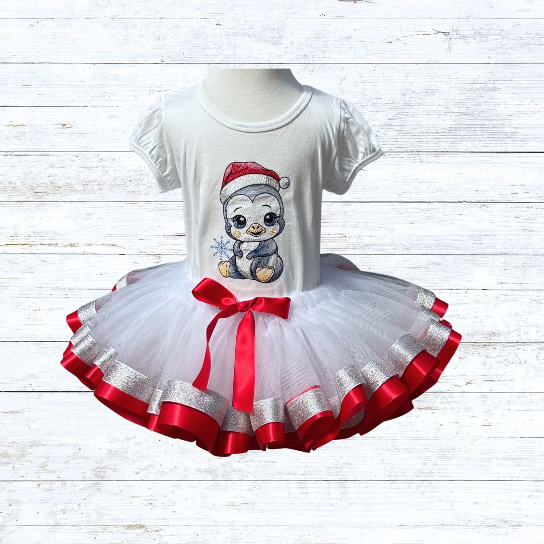 Girls christmas tutu outfit - penguin