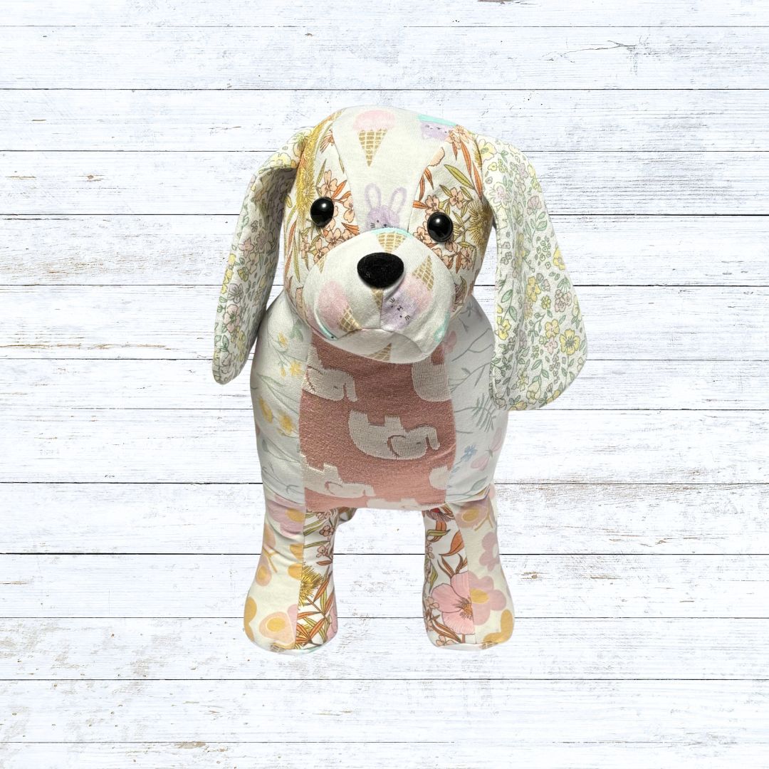 Memory bear made from baby clothing - Dog