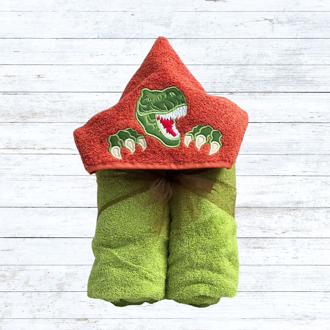 Hooded towel T rex