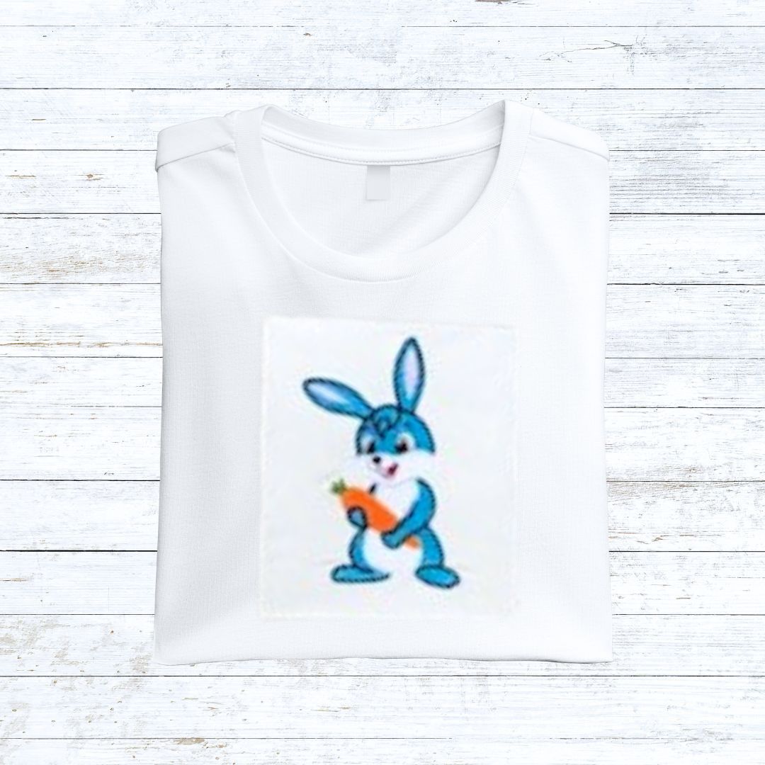 Personalised bunny easter shirt boy