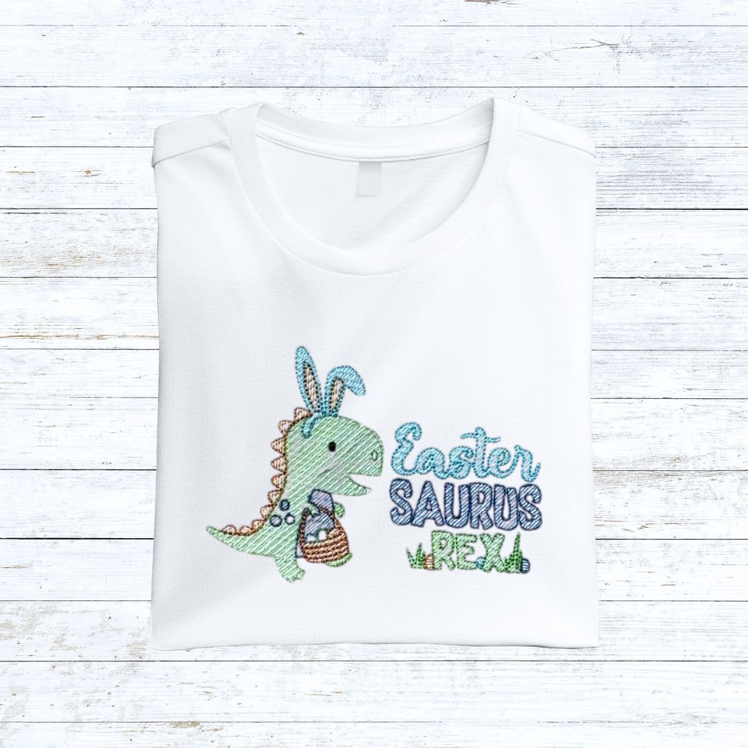 Personalised dinosaur easter shirt 