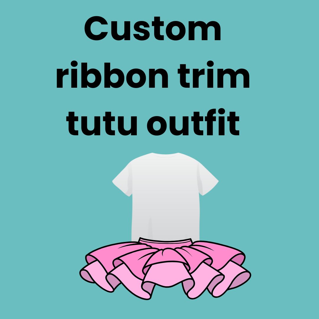  Custom ribbon trim tutu