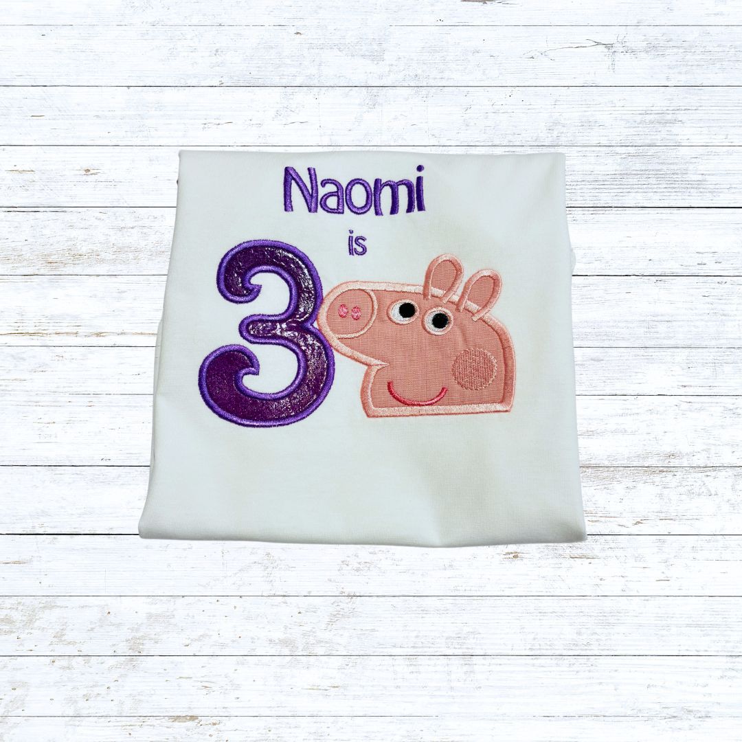 Girls Peppa pig birthday shirt