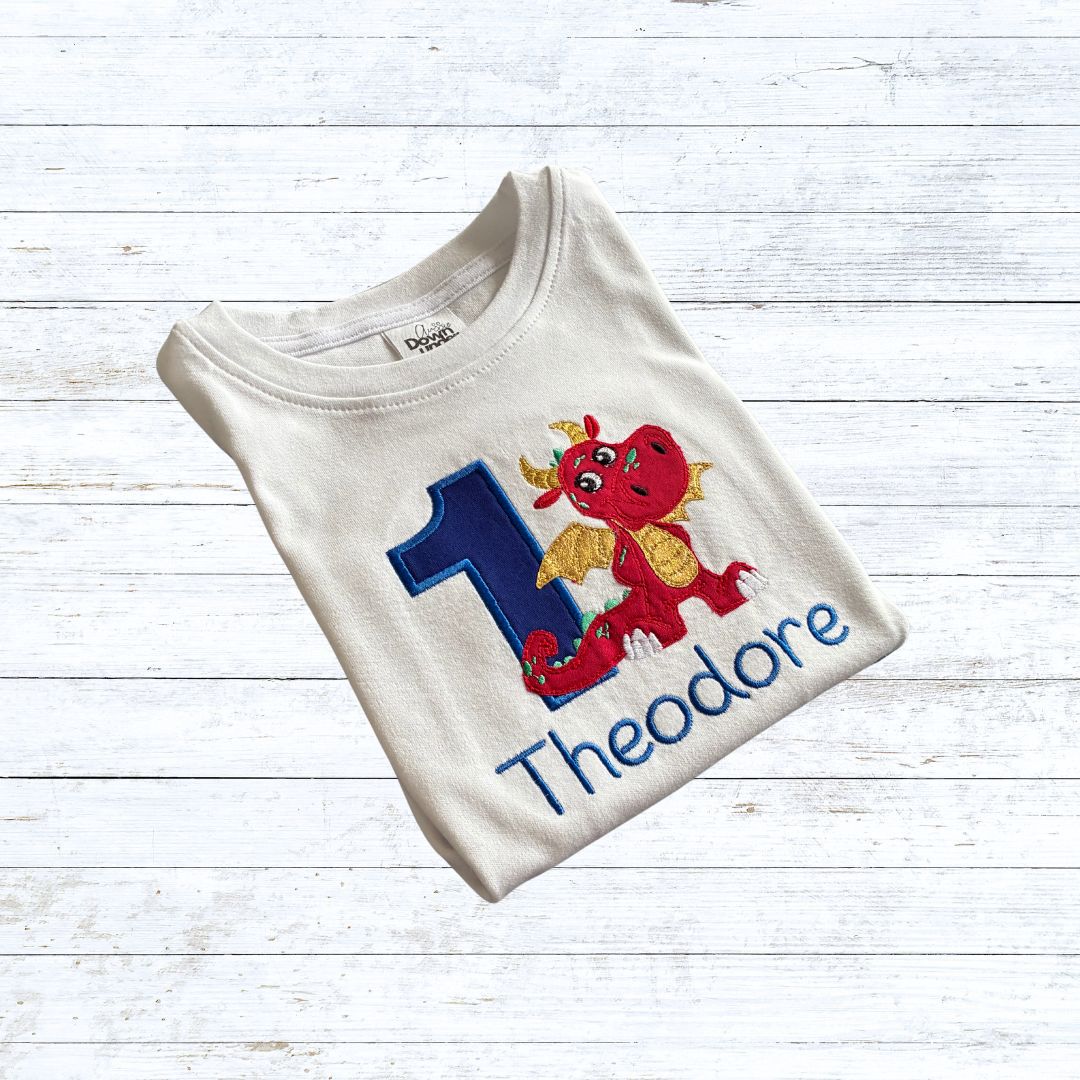 birthday shirt - Red dragon