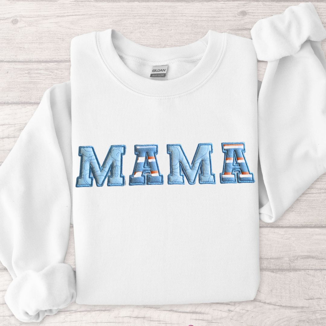MAMA keepsake sweatshirt made from baby clothing